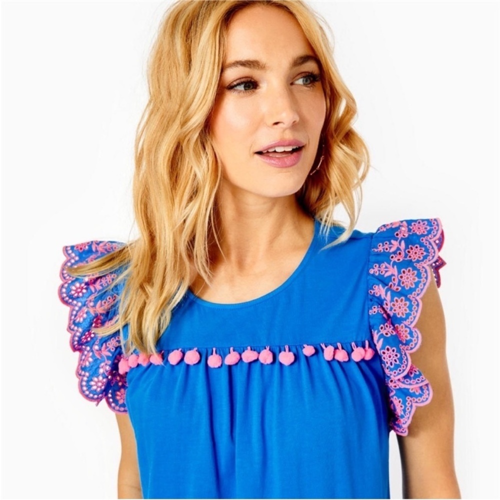 Lilly Pulitzer blue Ave dress sz L